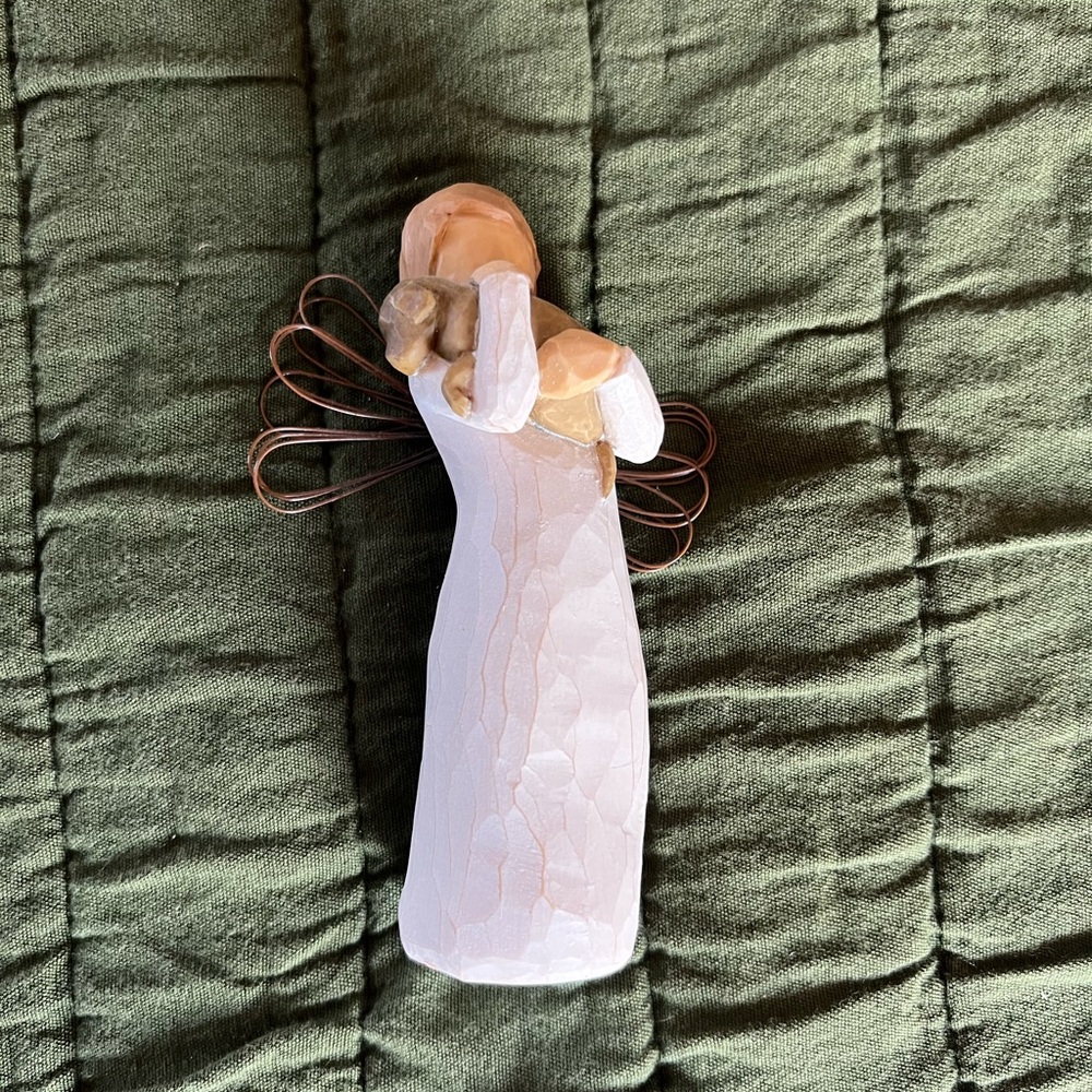 Willow Tree Angel Sculpture - Cream and Brown